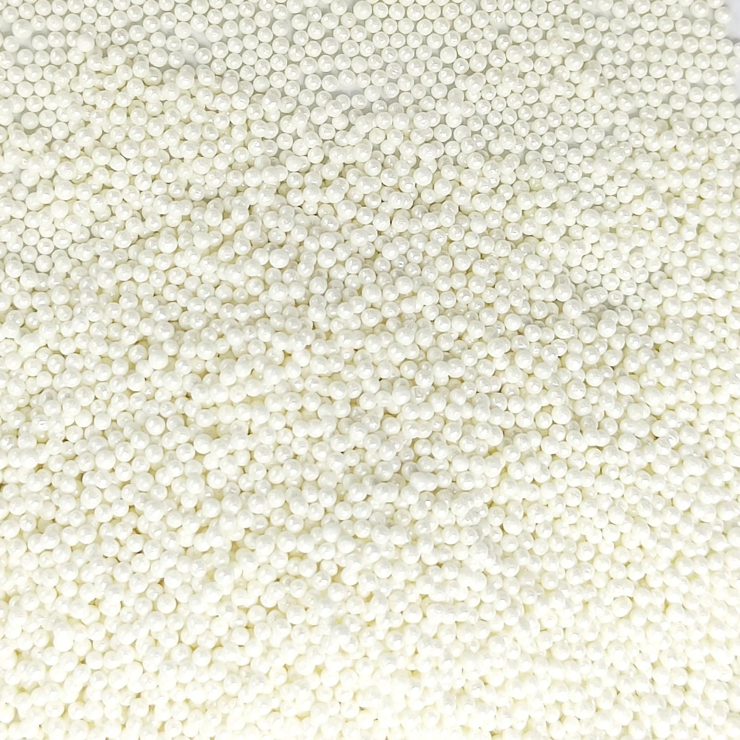Homipooty Nonpareils Sprinkles Edible White Pearl Sugar 110g 2mm Mini Pearls for Cake Decoration and Cupcake Toppers