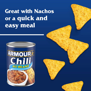 Armour Star Chili With No Beans, Canned Food, 14 Ounce (Pack Of 12)