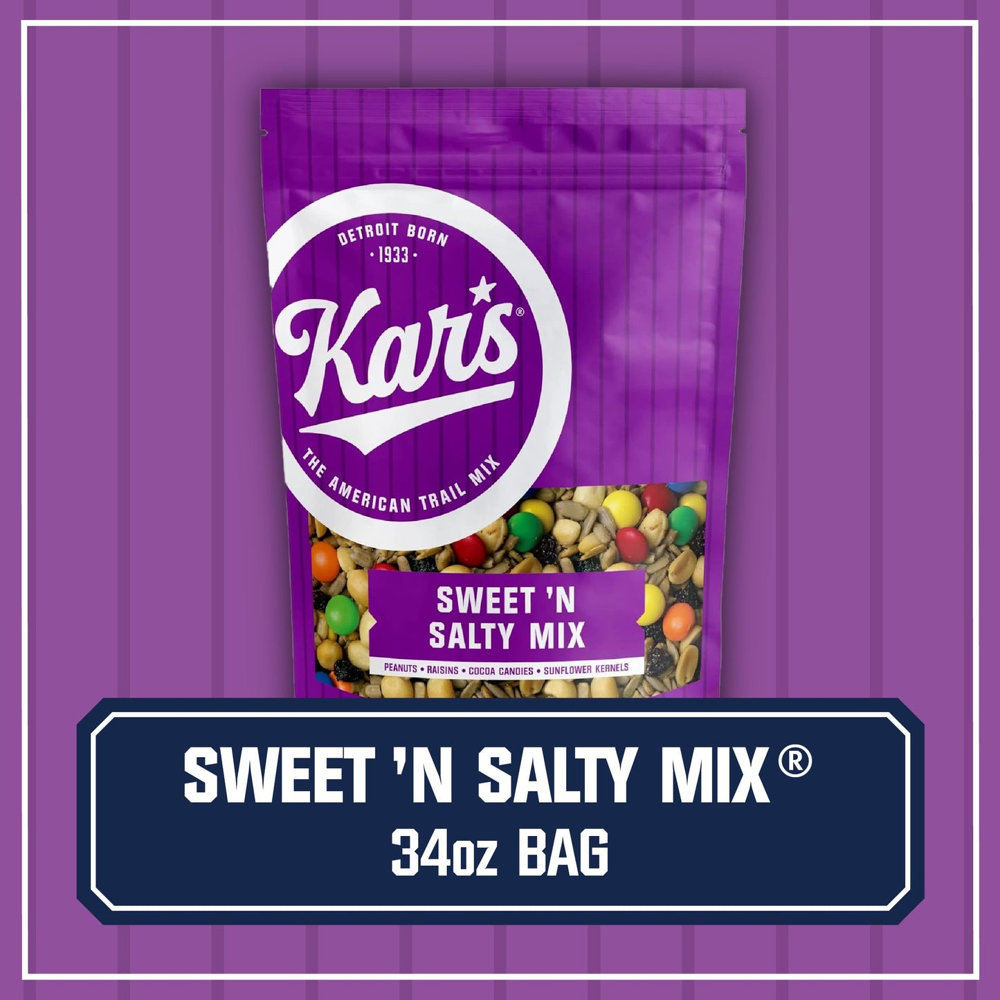 Kars Nuts Sweet N Salty Trail Mix - 34 Oz Resealable Bag, Pack Of 1 - Easy And Quick Snacks For Adults And Kids