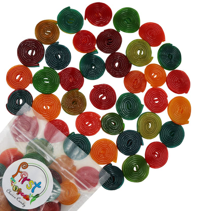FirstChoiceCandy Licorice Wheels Gummy Candy (Two Faced Rainbow, 2 Pound)
