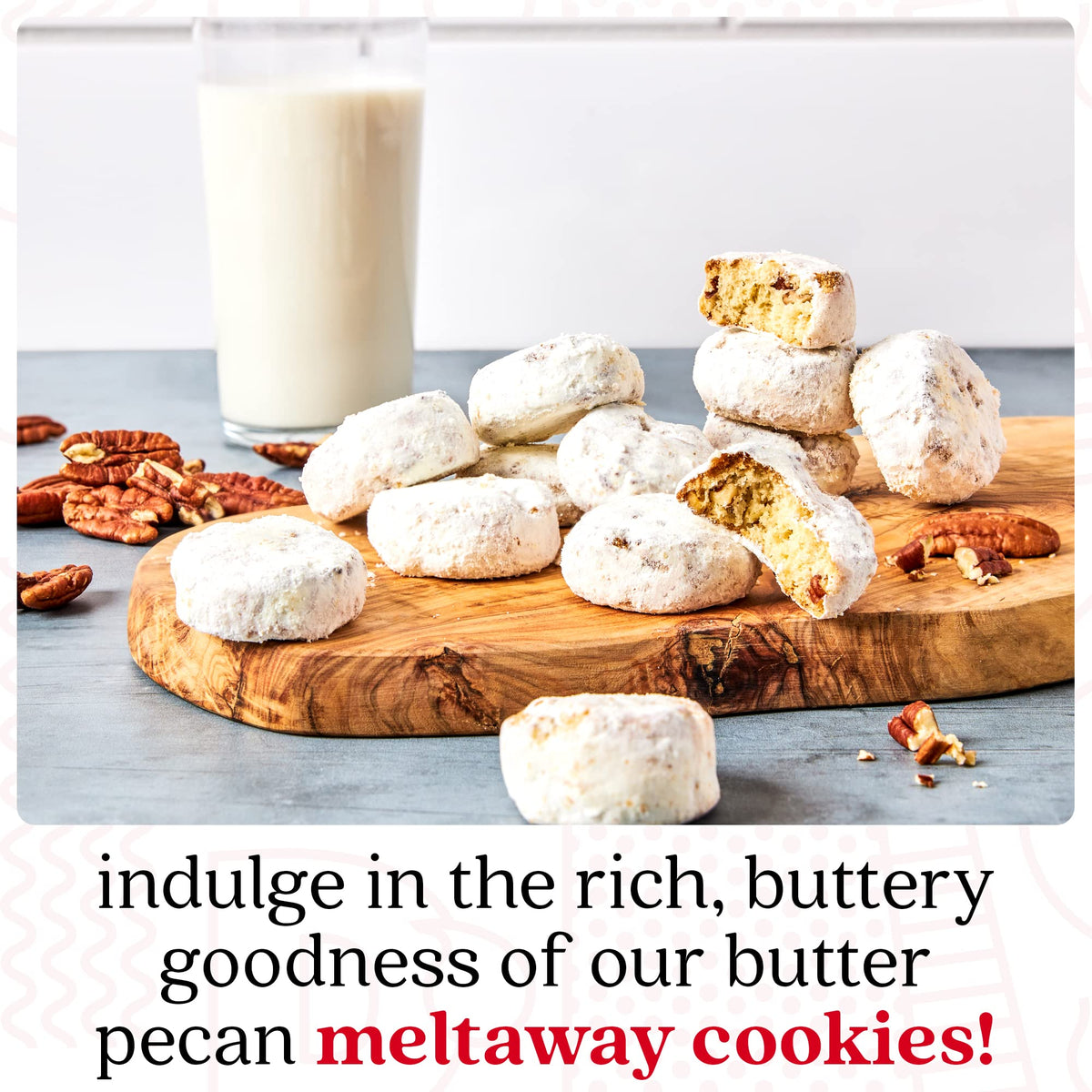 David'S Cookies Butter Pecan Meltaways Sweet Sampler Tin - Butter Cookies With Crunchy Pecans, Soft, And Melt In Your Mouth Flav