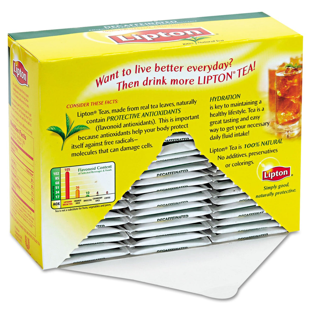 Lipton Hot Tea Black Decaffeinated 72 Count