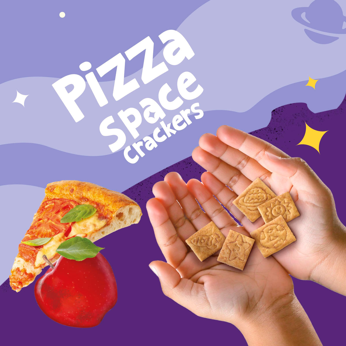 Get'Ems! From Gerber, Snacks For Kids, Pizza Space Crackers, Made With Real Veggies & Fruits, Iron & Vitamin E - 4 Pack