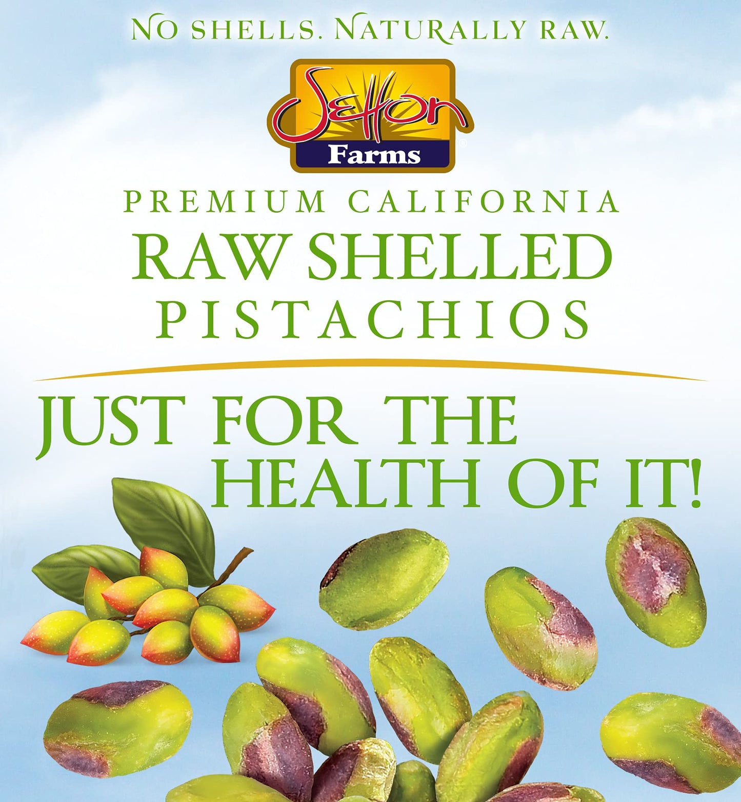 Setton Farms Shelled Pistachios, Non-GMO, Gluten Free, Vegan, 20 oz Value Bag, Raw