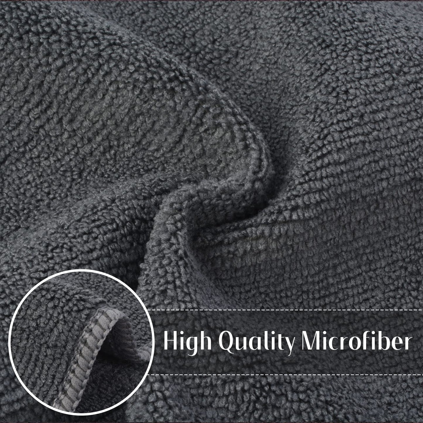 Sinland Microfiber Rag Absorbent Cleaning Cloth Kitchen Dish Cloth Quick Dry Streak Free Dish Rags Glass Cloths 12Inchx12Inch 12