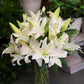 Kabloom Flowers - Pure Love White Lily Bouquet Of White Lilies, 10 Count Without Vase - Gift For Birthday, Sympathy, Anniversary, Get Well, Thank You, Valentine, Mother’S Day Fresh Flowers