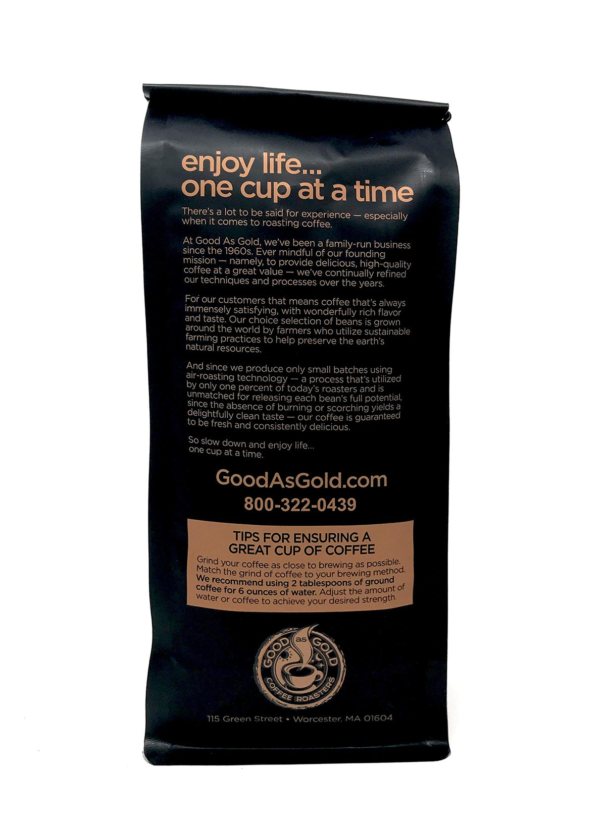 Good As Gold Amaretto Coffee Beans, Flavored Whole Bean Coffee, 12 Ounce Bag