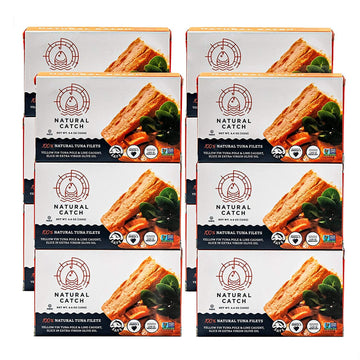 Natural Catch Tuna Filets, Hand Cut, Pole & Line Caught, Gluten-Free, Paleo, Keto Friendly (4.4 Oz Per Can- Pack Of 12)