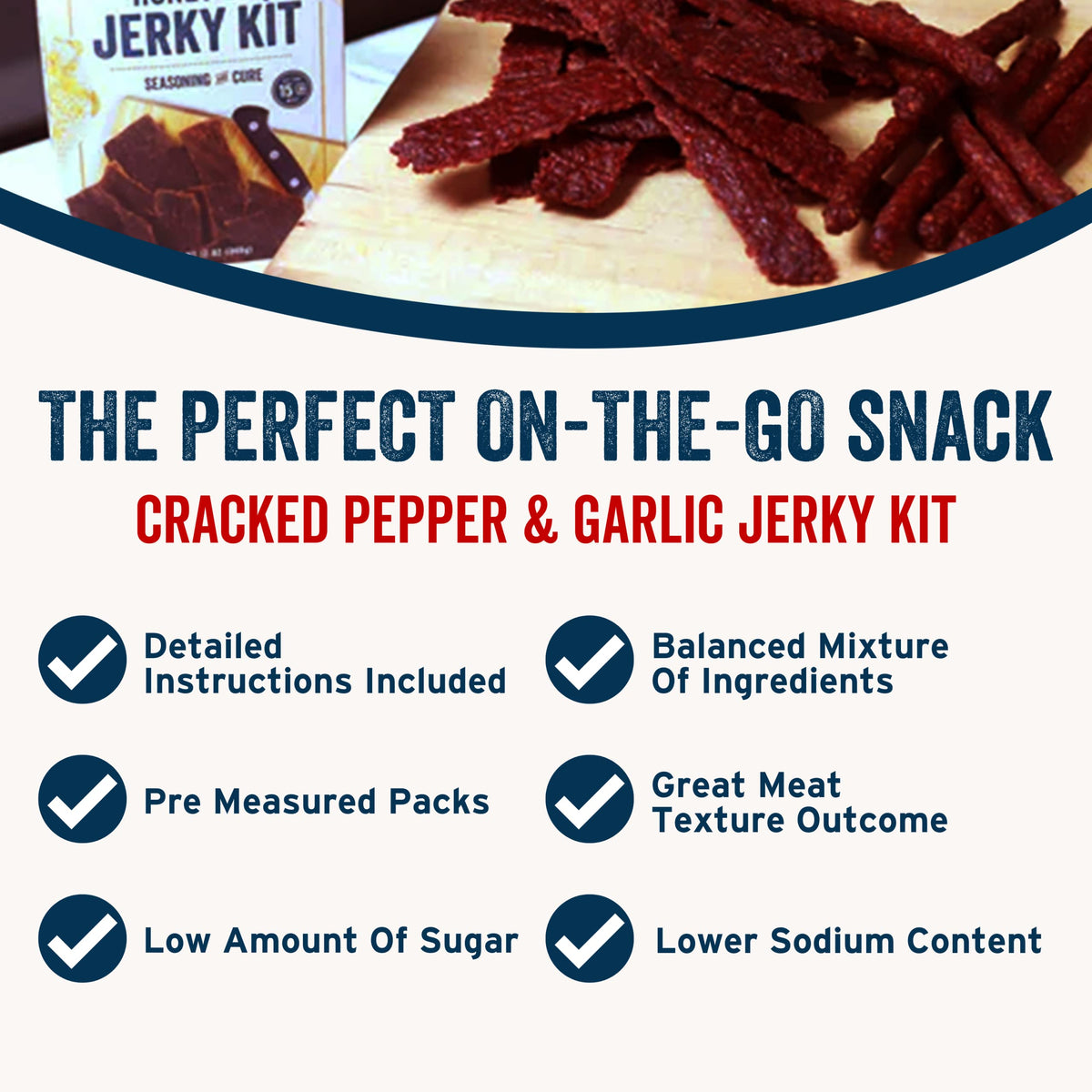 PS Seasoning Jerky Seasoning and Cure Kit (Cracked Pepper & Garlic) - American Association of Meat Processors Grand Champion - W