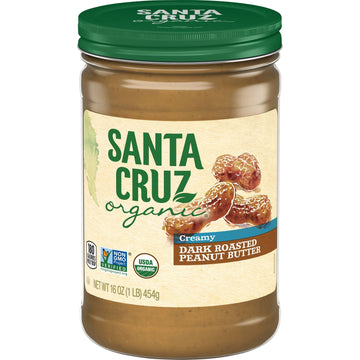 Santa Cruz Organic - Peanut Butter Organic Dark Roast Creamy - Case Of 6-16 Ounce