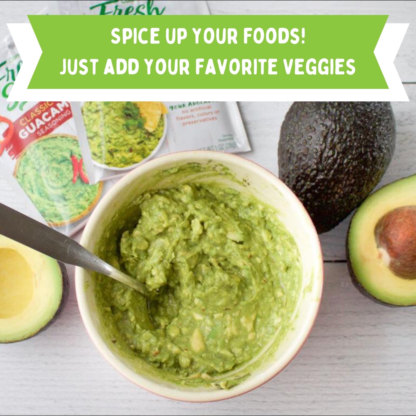 Concord Foods Extra Spicy Guacamole Mix: Bold Heat With Traditional Flavors - Perfect For Spicy Guac Enthusiasts! 1.2 Ounce (Pack Of 18)