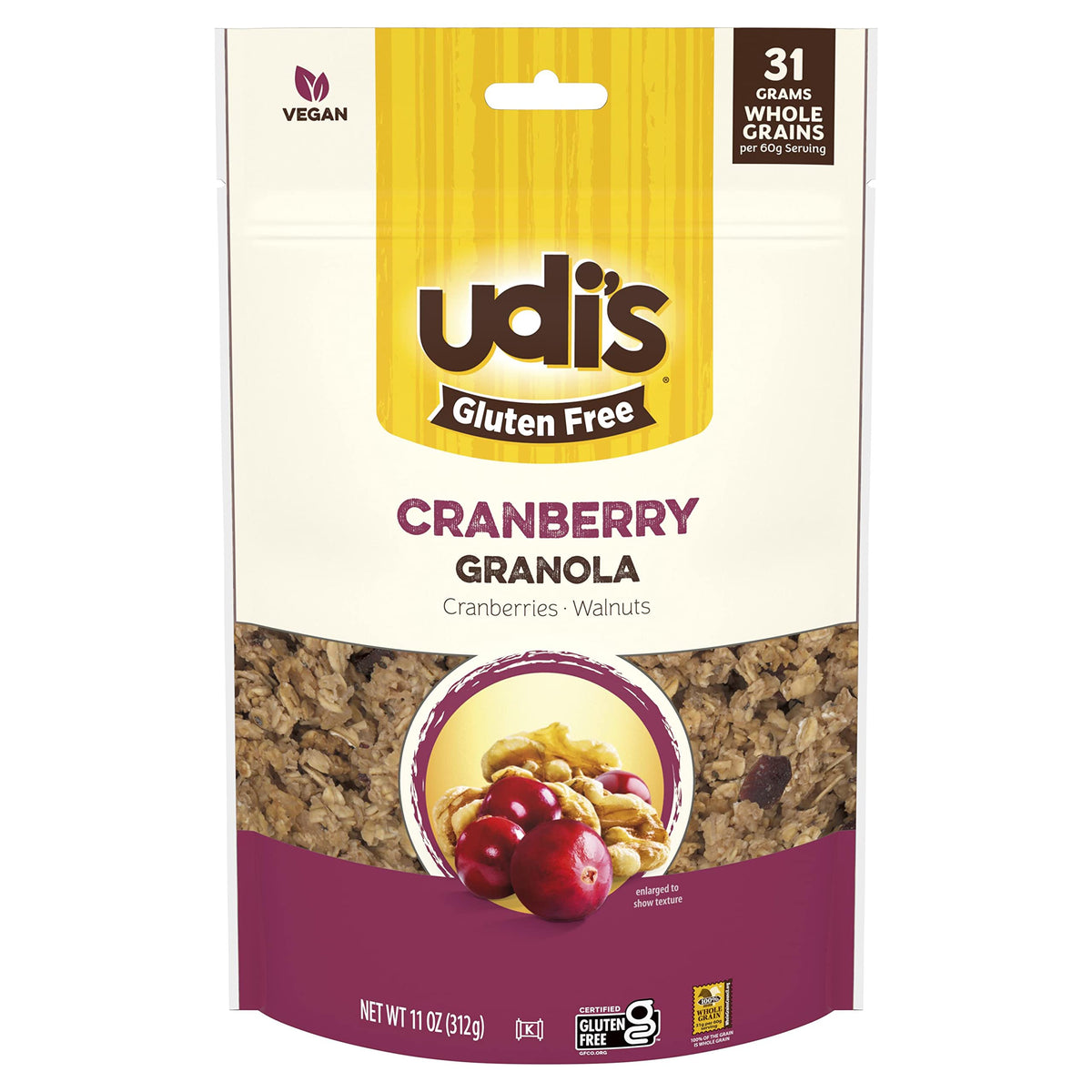 Udi'S Gluten Free Cranberry Granola, 11 Oz.