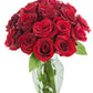 KaBloom Flowers - Mothers Day Collection - The Romantic Classic Bouquet of 18 Fresh Red Roses (Farm-Fresh) with Vase|Gift for Birthday  Thank You  Valentine  Mothers Day Fresh Flowers
