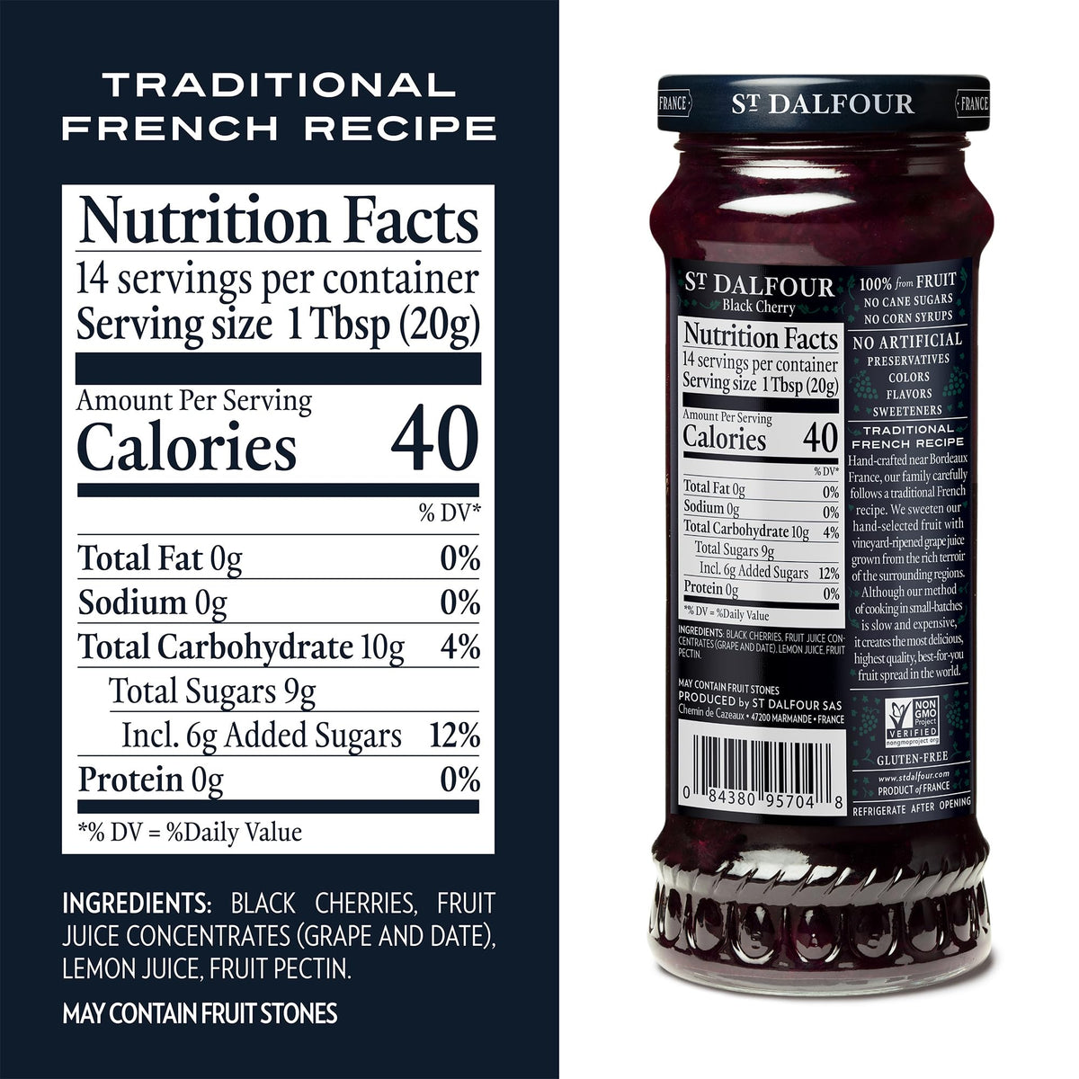 St. Dalfour Black Cherry Conserves, 10 Ounce (Pack Of 6)