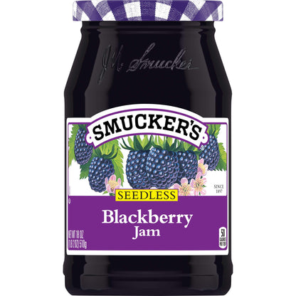 Smuckers Seedless Blackberry Jam, 18 Ounces (Pack of 6)