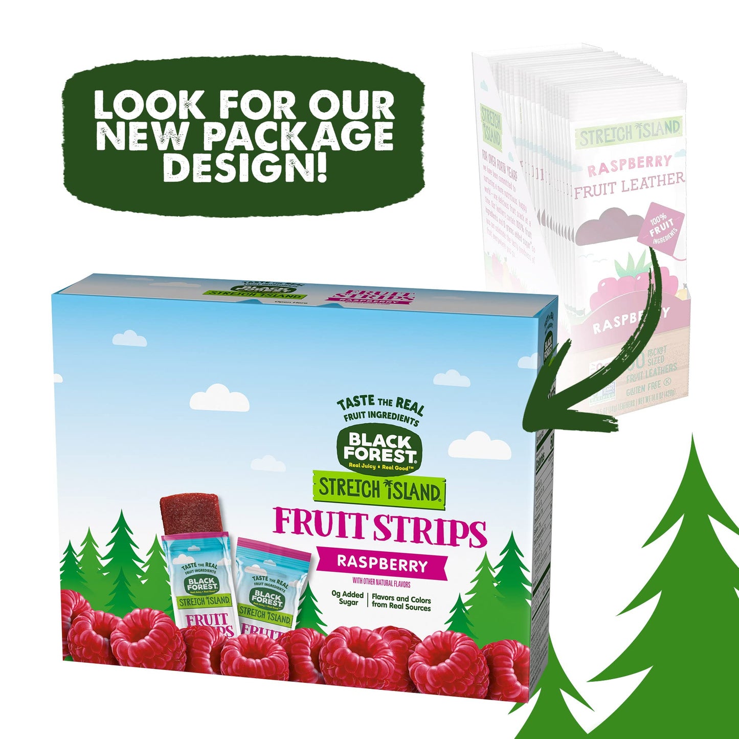 Black Forest Fruit Strips, Raspberry, 30 Count, 0.5 Ounce Each, Pack of 30