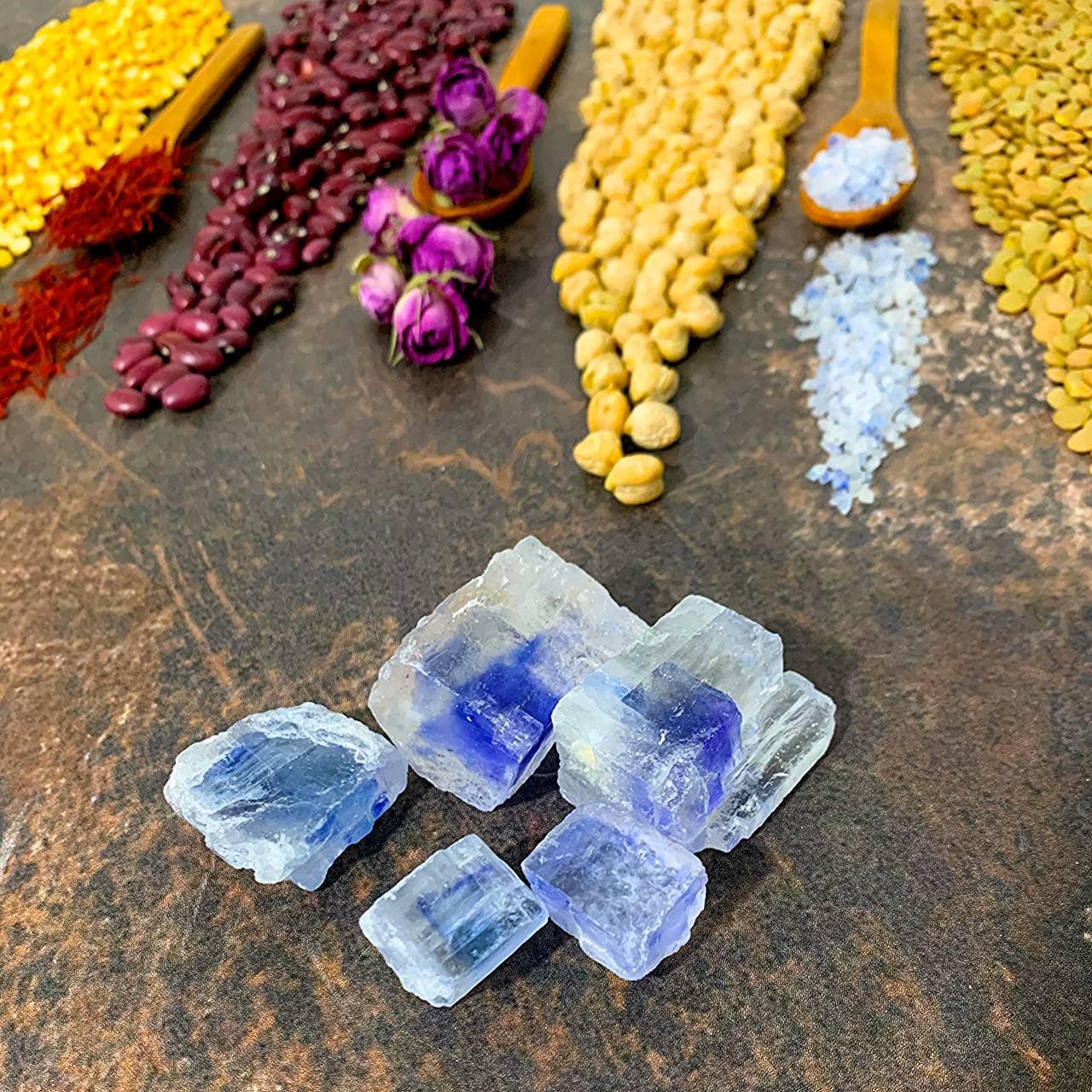 Richure 250-Gr Rare Ancient Blue Rock Salt - 80+ Minerals, Natural, High Potassium, Low Sodium, Gourmet