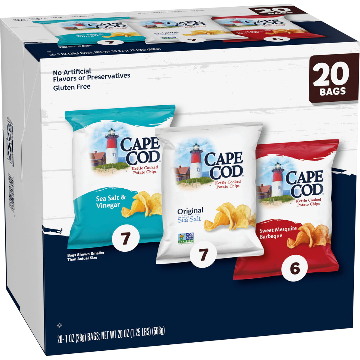 Cape Cod Variety Pack Chips, 20 Count, 1 Oz Bags, Model 200790115025