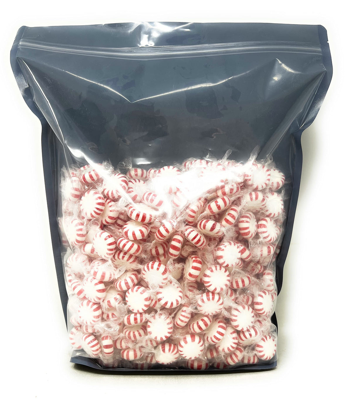 Assortit Halloween Peppermint Starlights Mints Hard Candy Discs, 6 lb Bulk, Individually Wrapped, White & Red, 450+ pcs