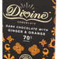 Divine Chocolate Chocolate Bar Dark Ginger Orange, 3 Oz