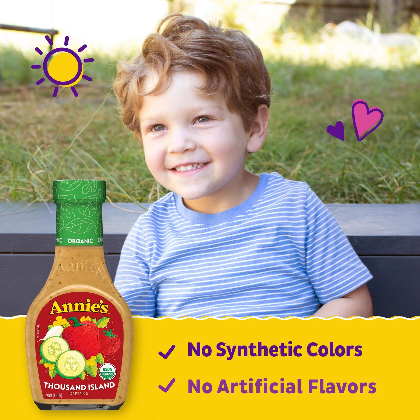 Annie's Organic Thousand Island Salad Dressing, Non-GMO, 8 fl. oz.