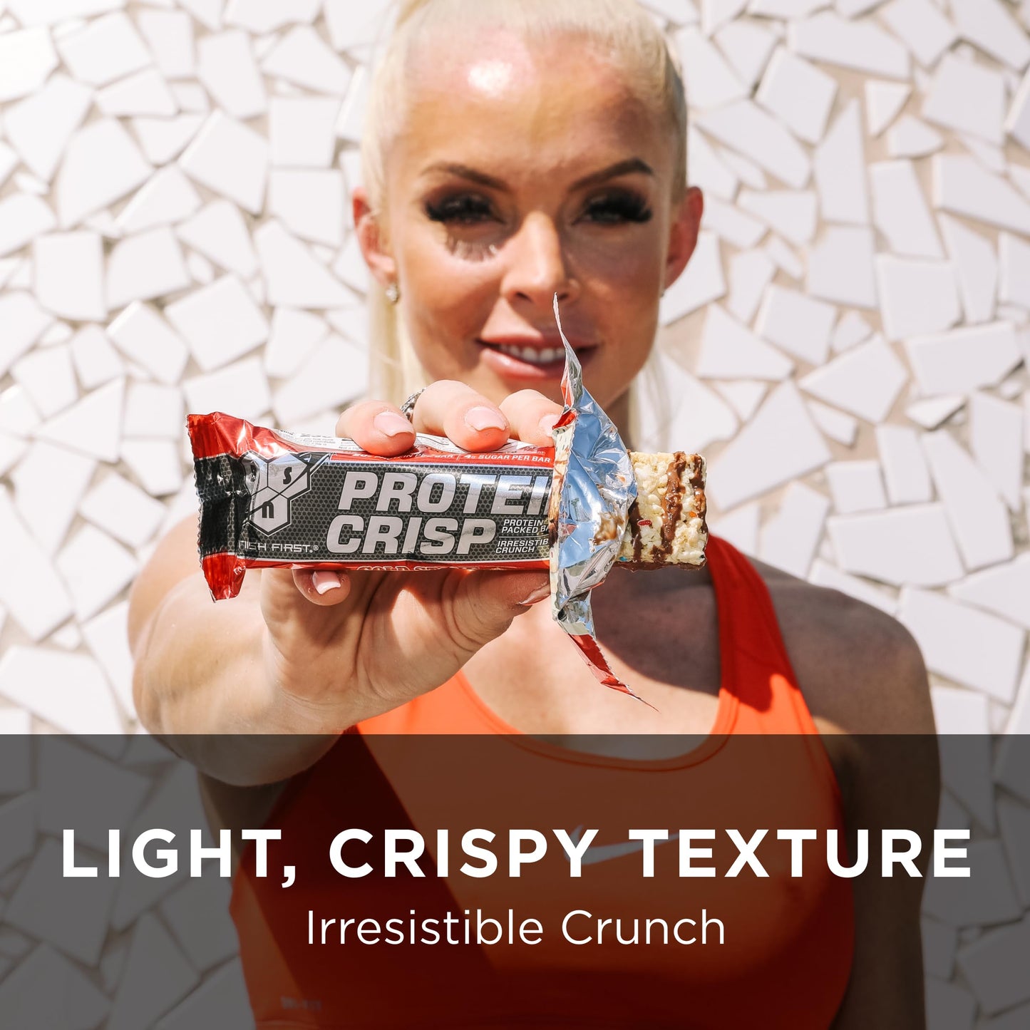 Bsn Protein Crisp Bar, Protein Snack Bars, Crunch Bars With Whey Protein And Fiber, Gluten Free, Peanut Butter Crunch, 12 Count