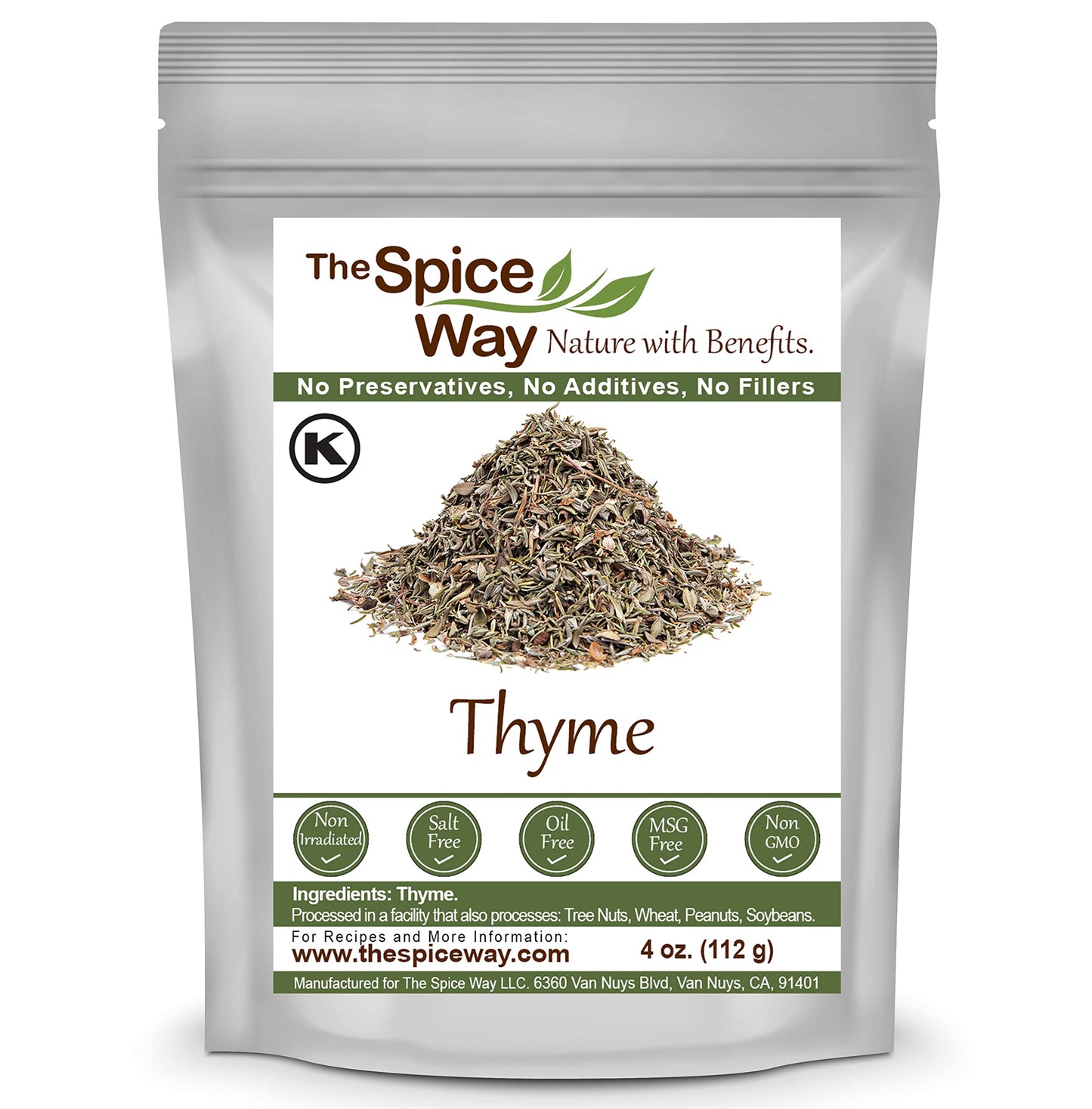 The Spice Way Thyme Leaves - (4 Oz) Packaged Fresh