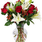 Benchmark Bouquets, Red Elegance, Glass Vase Included, Gift Fresh Flowers for Birthday, Anniversary, Get Well, Sympathy, Congrat