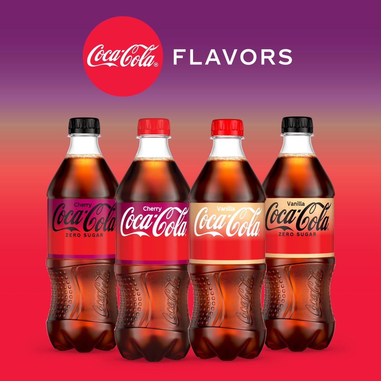 Coke Zero Cherry Diet Soda, 16.9 fl oz, Pack of 6, Model 049000075946
