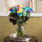 Kabloom Flowers - Bouquet Of 12 Fresh Rainbow Roses Without Vase - Gift For Birthday,Anniversary, Get Well, Thank You, Valentine, Mother’S Day Fresh Flowers