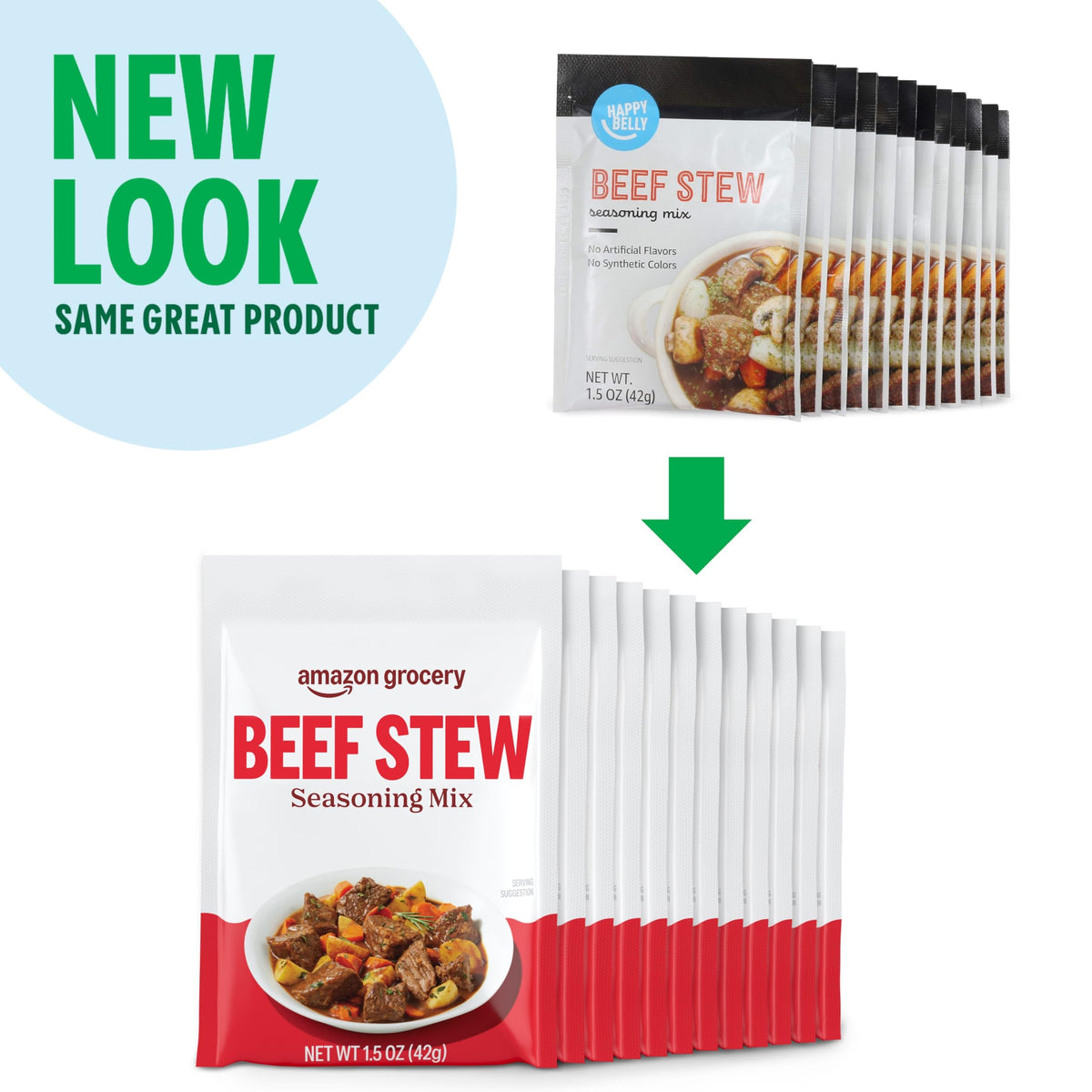 large online retailer Grocery Beef Stew Seasoning Mix, 1.5 Oz Pack of 12, Previously Happy Belly, Packaging May Vary