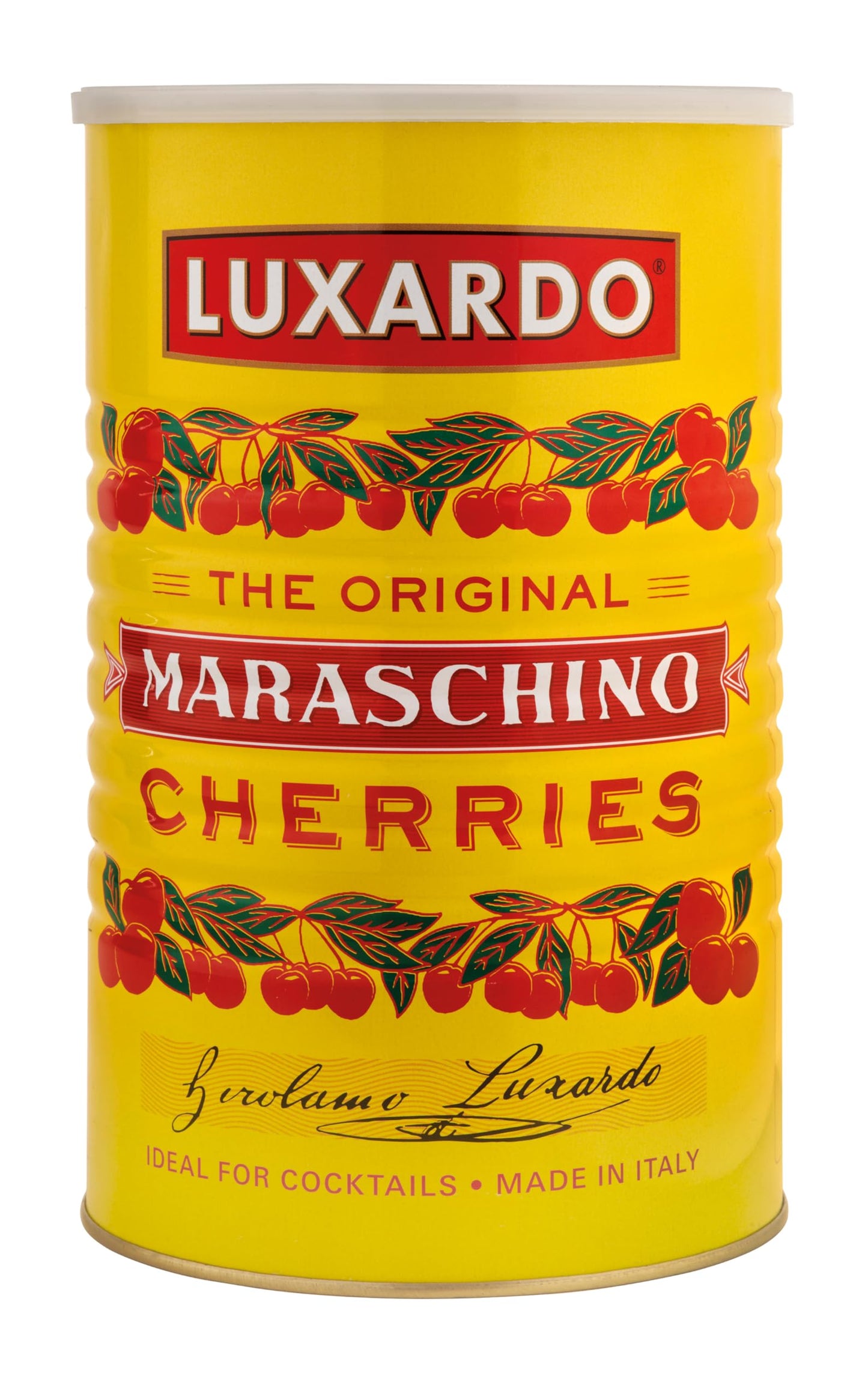 Luxardo Maraschino Cherries - Gourmet Cherries for Cocktails - 12 lbs Can - Approximately 890 Cherries - Product of Italy