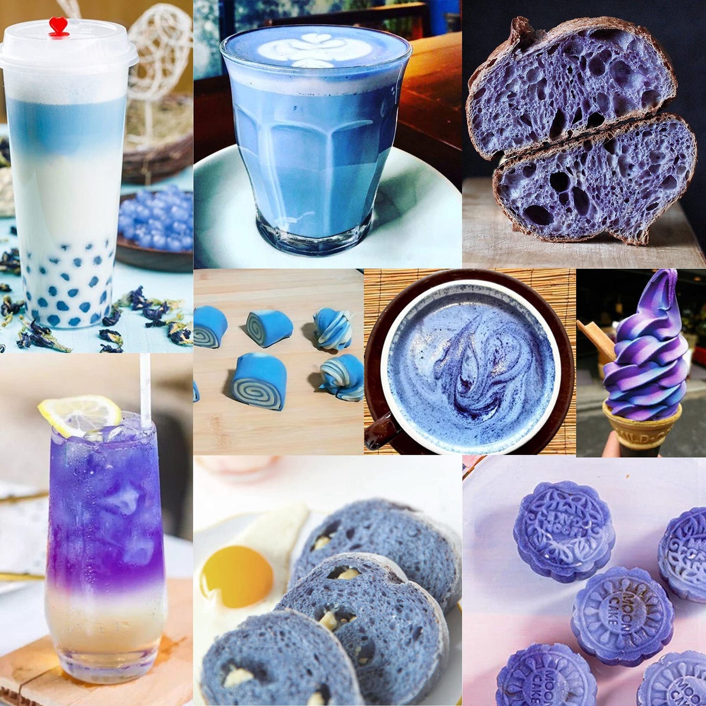 oko-oko Blue Matcha Butterfly Pea Powder 8 Oz - 100% Natural, Organic Vegan Food Coloring