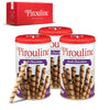 Pirouline Rolled Wafers - Bundled With Pirouline Gift Box - Dark Chocolate Rolled Wafer Sticks, Crème Filled Wafers, Rolled Cookies For Coffee, Ice Cream, Parties, Gifts, And More - 14.1Oz Tin 3 Pack