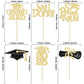 Gyufise 24Pcs Congrats Grad 2025 Cupcake Toppers Glitter 2025 Graduation Done Diploma Cupcake Picks Class Of 2025 Cupcake Decora