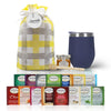 Modern Elegance Tea Gift Set for Mom – Assorted Teas, Elegant Mug & Honey, Blue