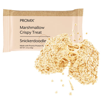 Promix Nutrition Protein Puff Bars - Snickerdoodle - Marshmallow Crispy Treat - Great Tasting & Healthy On The Go Snack - High Protein & Low Calorie - Free From Gluten, Soy, & Corn - 12 Bars