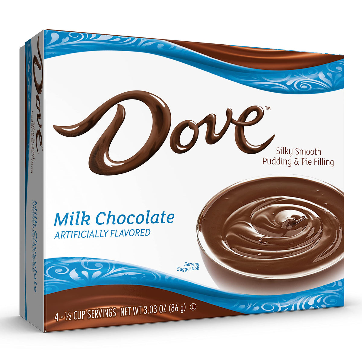 Dove Pudding Mix, Milk Chocolate, 3.34 oz Box (12 Pack), Kosher Dairy, 4 Servings Per Box