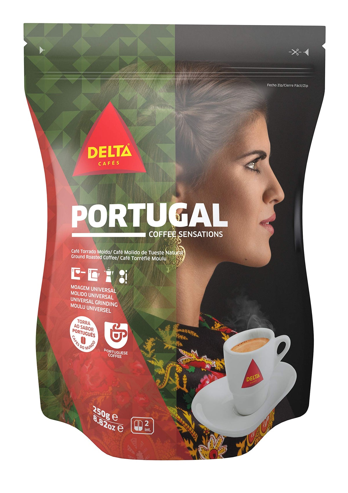 Delta Ground Roasted Coffee Portugal For Espresso Machine Or Bag 250G