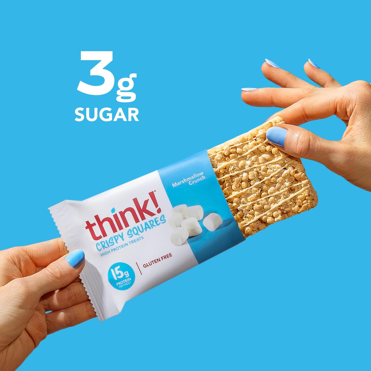 think! High Protein Crispy Squares Marshmallow Crunch  , 10 Count Pack