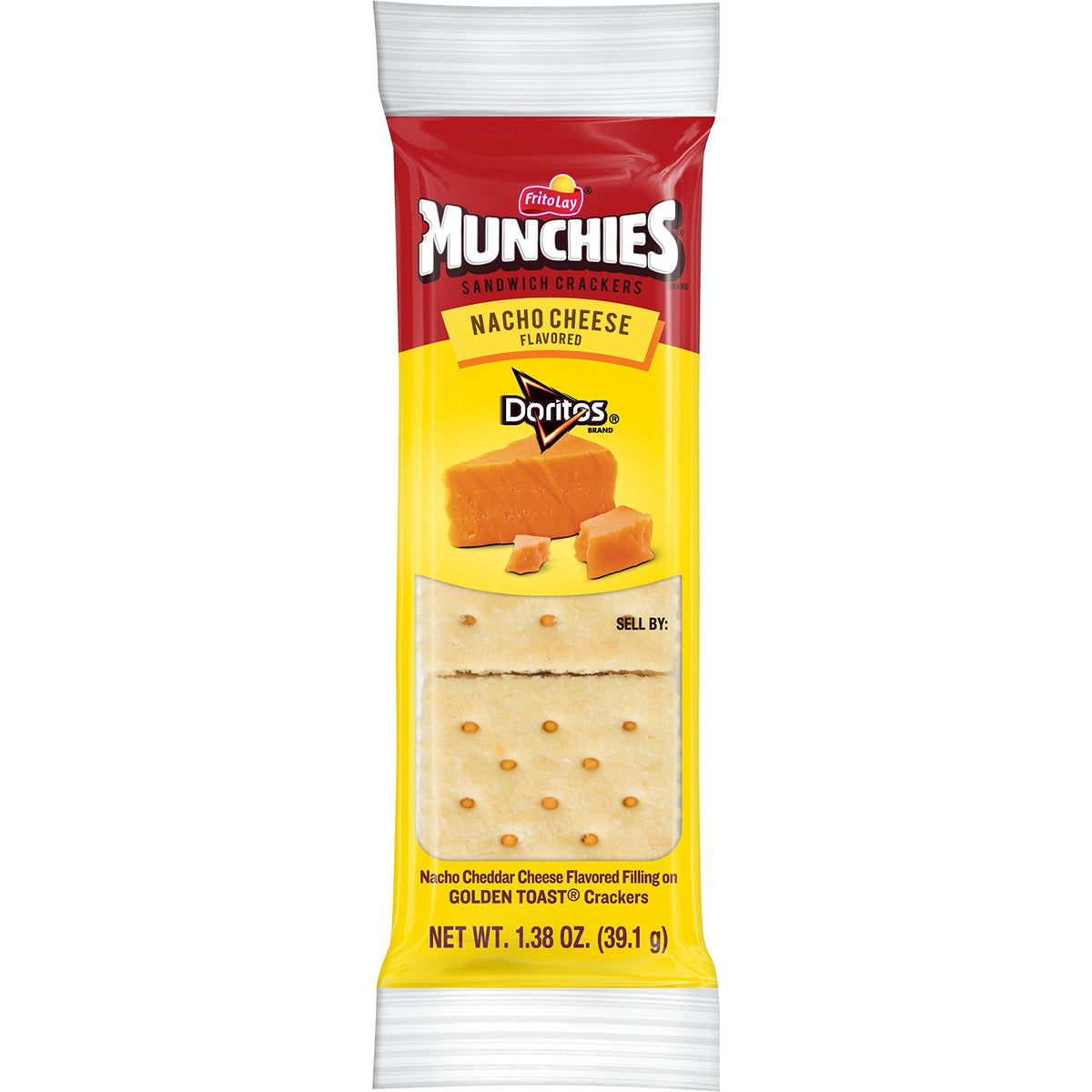 Munchies Flavored Nacho Cheese Sandwich Crackers, 1.38 Ounce (Pack Of 96)