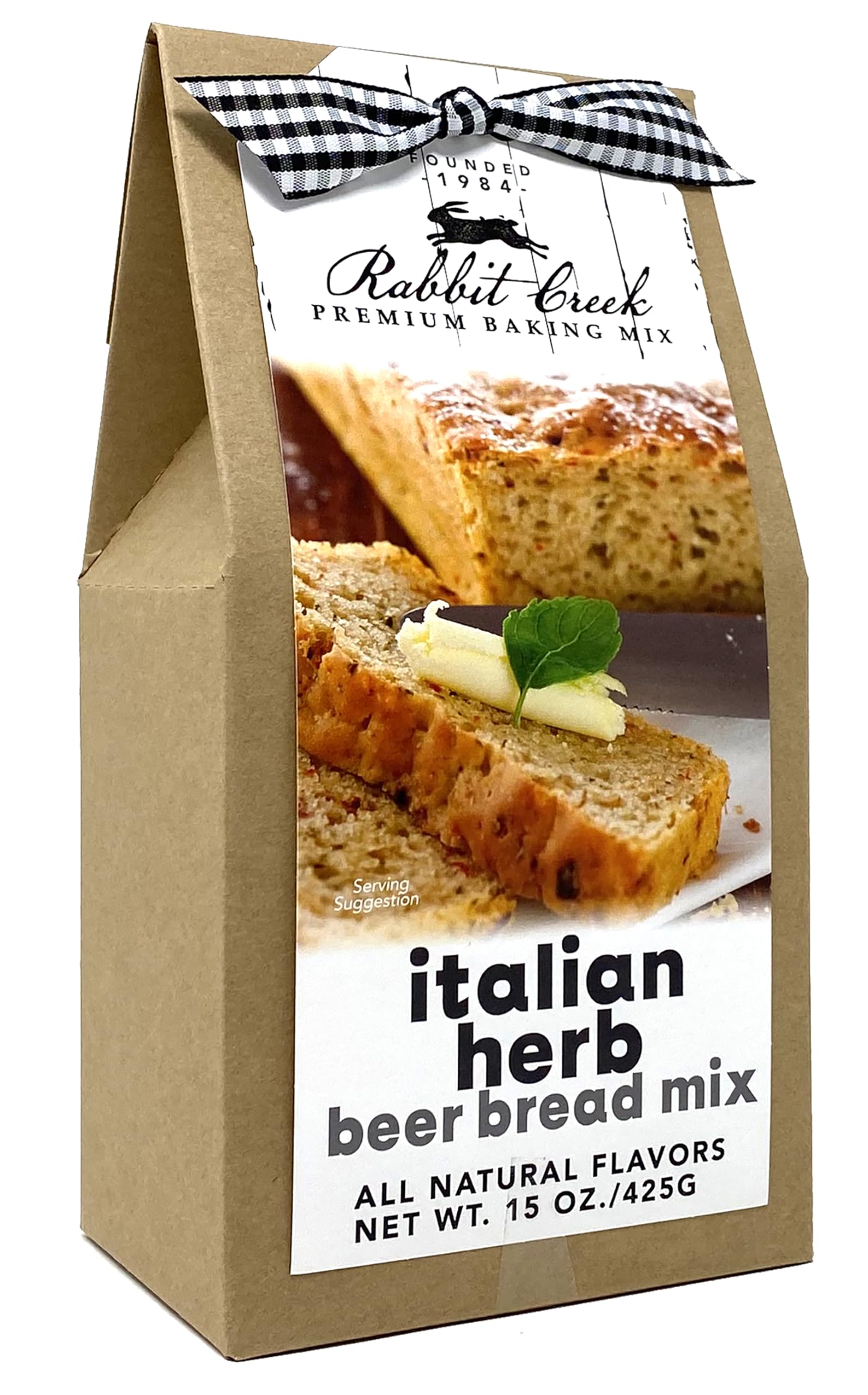 Rabbit Creek Beer Bread Mix, Italian Herb, 15 Ounce, Premium Baking Mix