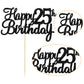 Gyufise 1Pc Happy 25Th Birthday Cake Topper Glitter 25Th Birthday Cake Pick Cheers To 25 Years Old Twenty Five Fabulous Cake Dec