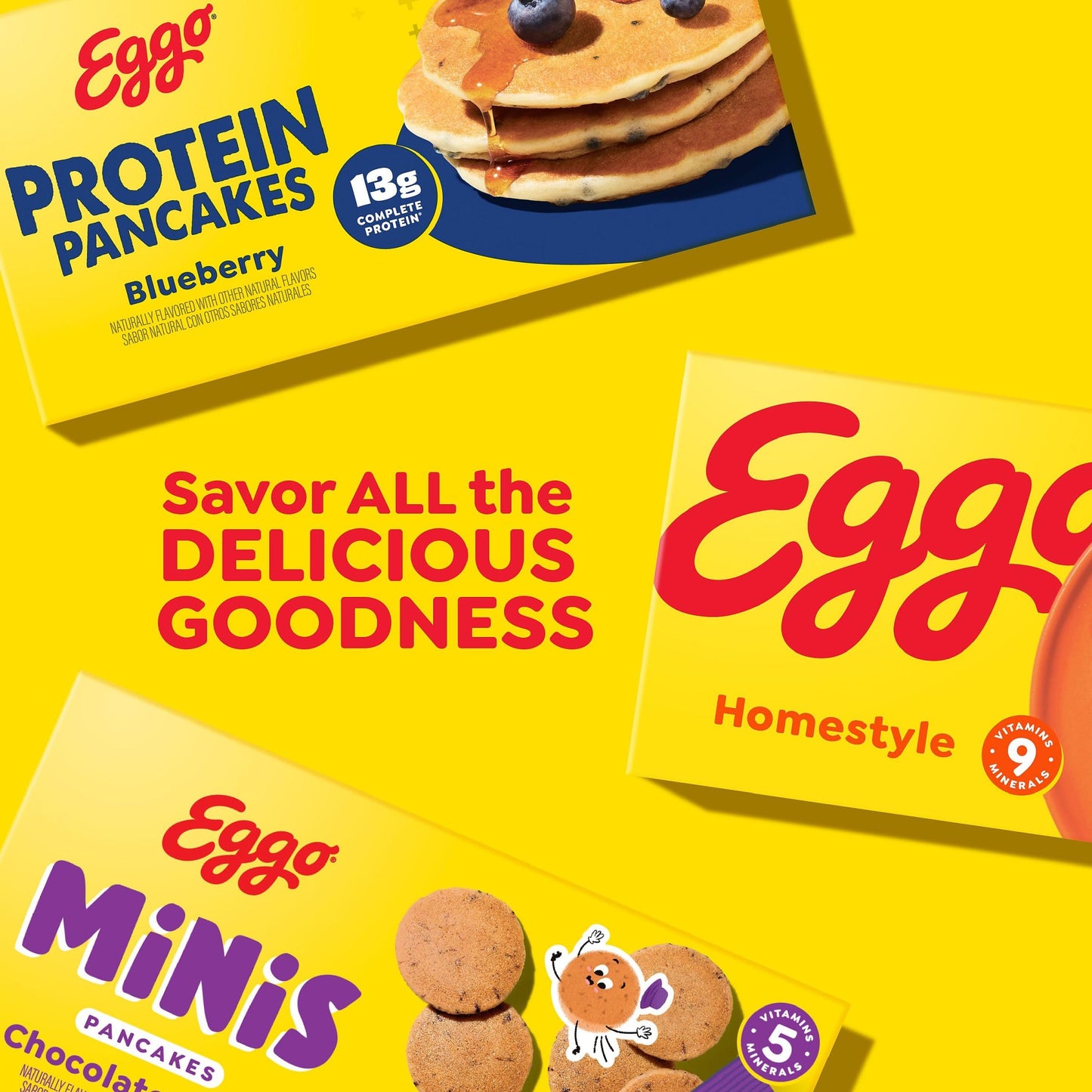 Eggo Frozen Pancakes, Frozen Breakfast, Breakfast Food, Buttermilk, 14.8oz Box (12 Pancakes)
