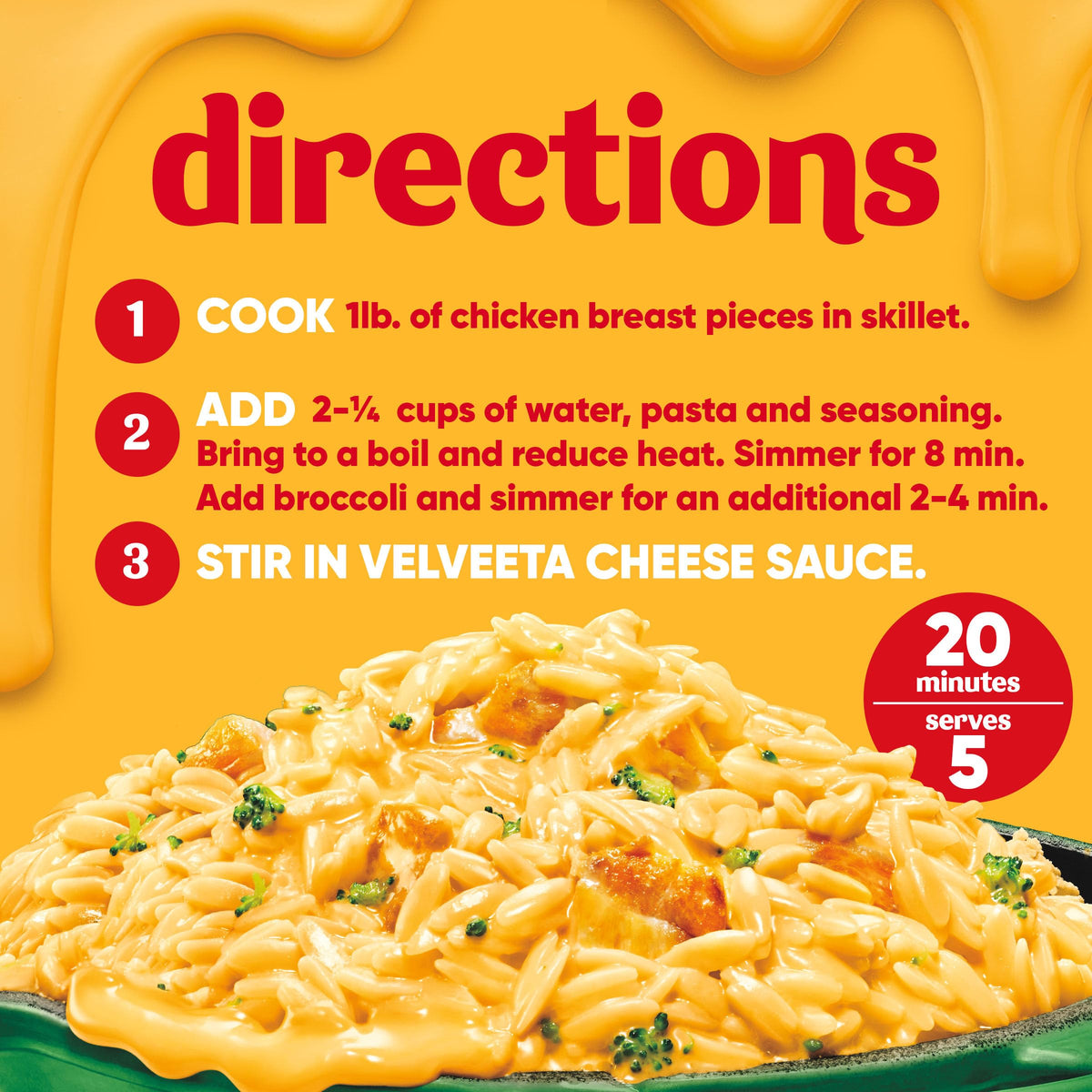 Velveeta Cheesy Skillets Chicken & Broccoli, 13.6 Oz