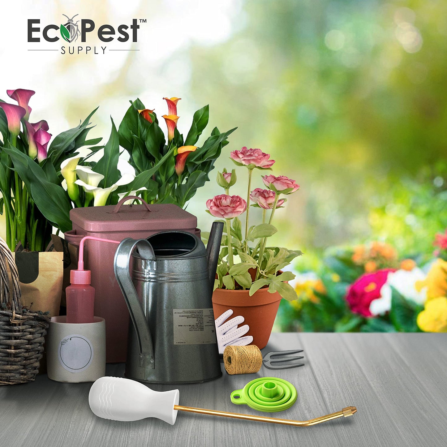 ECOPEST Diatomaceous Earth Powder Duster - Large Bulb Sprayer for Organic Gardening & Eco-Friendly Pest Control (Bed Bugs, Roaches, Ants)