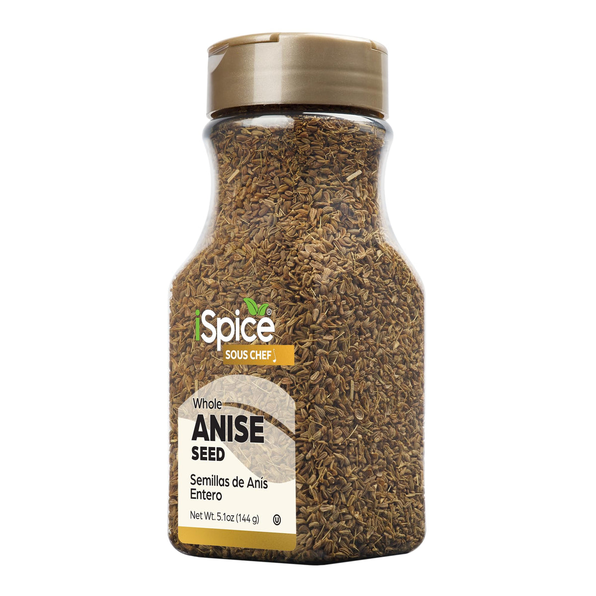 Ispice - Anise Seed Whole  Anise Seeds For Baking Cooking And Tea  5.1Oz  Kosher (144G)