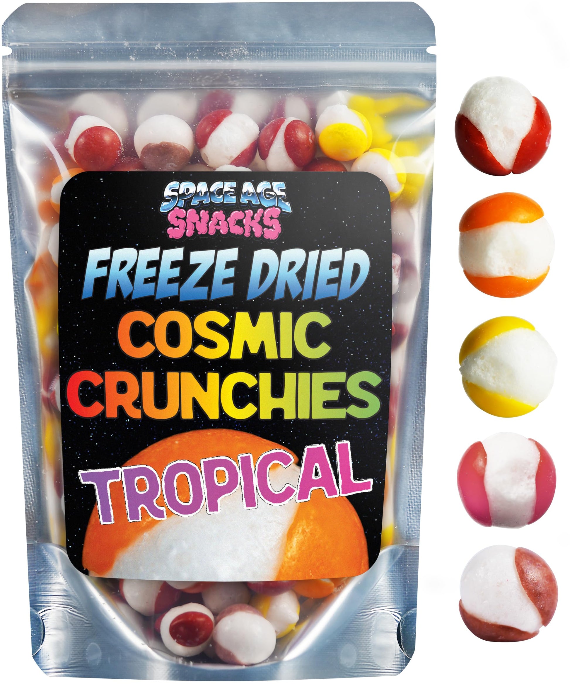 Space Age Snacks Premium Freeze Dried Candy, Cosmic Crunchies, 4 Ounce Pack, Sweet Crunchy Treats for All Ages
