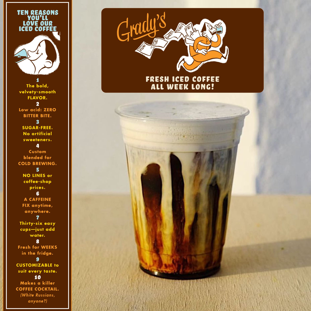 Grady'S Cold Brew Coffee | Original - Brewed Strong | New Orleans Style Cold Brewed Coffee Concentrate | Medium Roast Gourmet Co