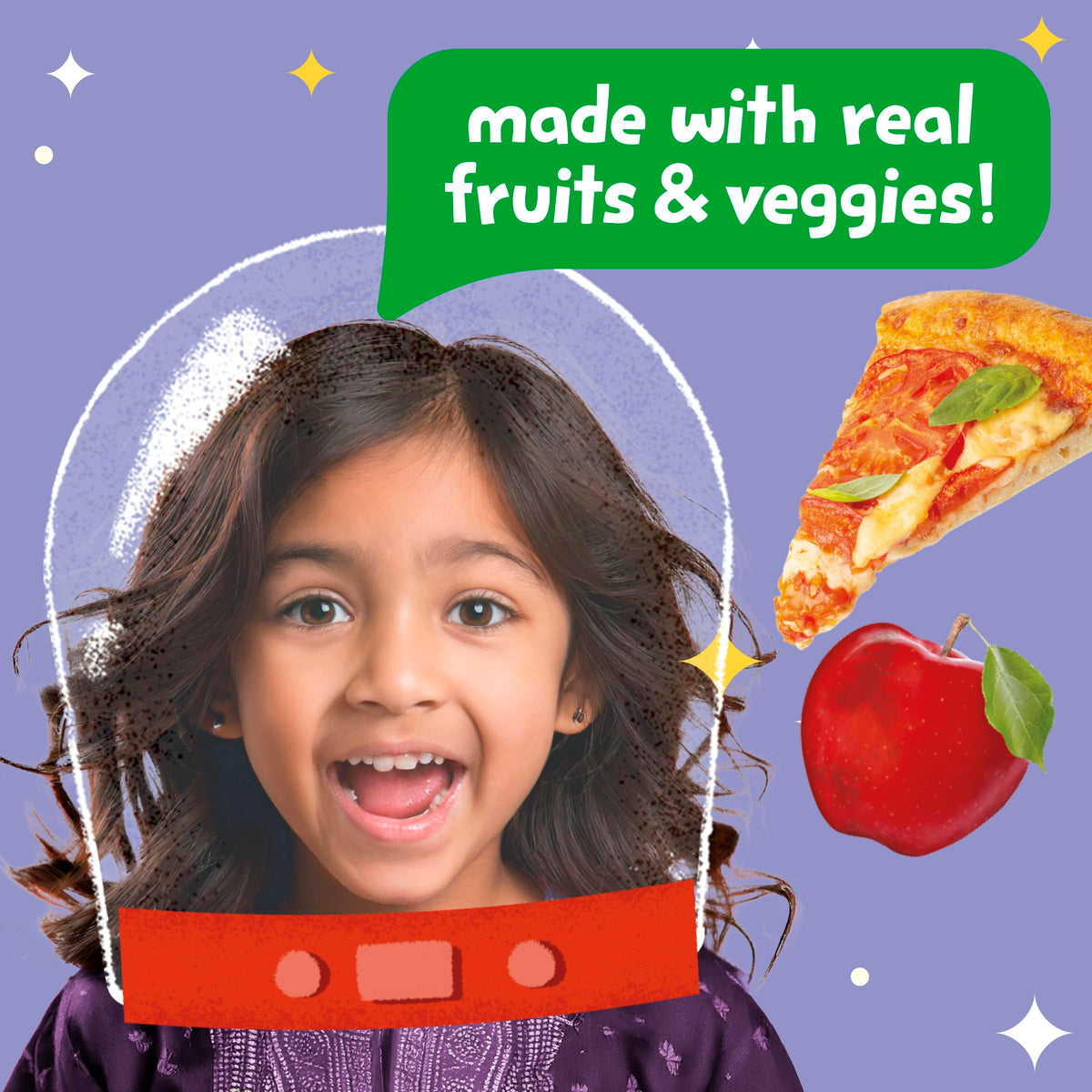 Get'Ems! From Gerber, Snacks For Kids, Pizza Space Crackers, Made With Real Veggies & Fruits, Iron & Vitamin E - 4 Pack